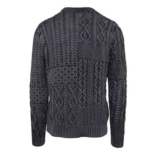 laydown image of Stonewashed Patchwork Sweater