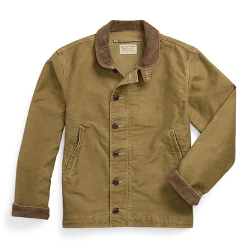 laydown image of Bower Double Cloth Bomber Jacket