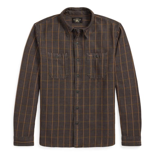 laydown image of Cameron Plaid Workshirt