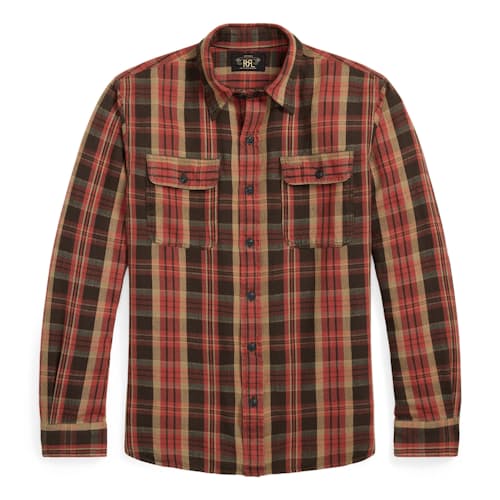 laydown image of Matlock Plaid Workshirt