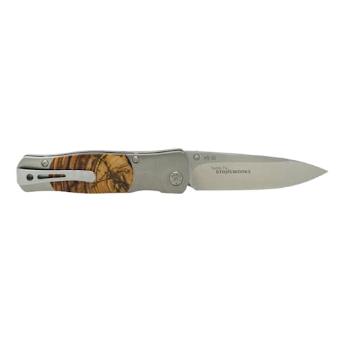 laydown image of Tesoro Button Lock VG-10 Pocket Knife