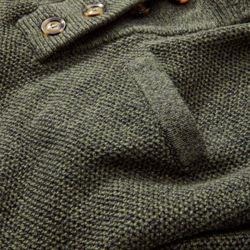 laydown detail image of Women's Cozy Cotton Silk Pocket Henley