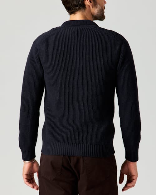 lifestyle image of Bolinas Johnny Collar Sweater Polo