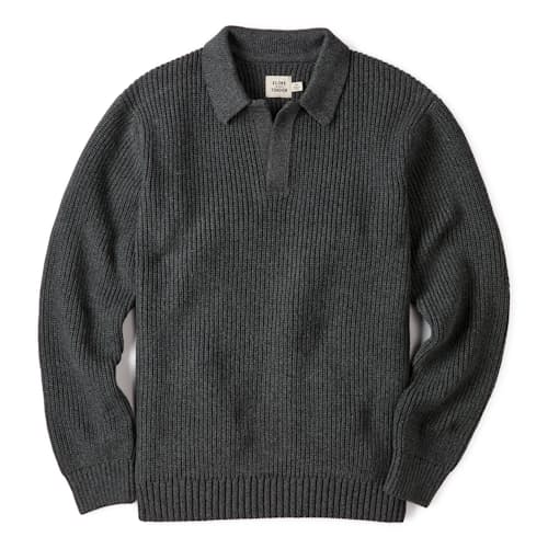 laydown image of Bolinas Johnny Collar Sweater Polo