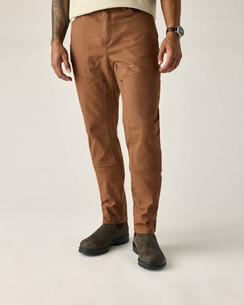 on model image of Rover Double-Knee Work Pant - HB Athletic Tapered
