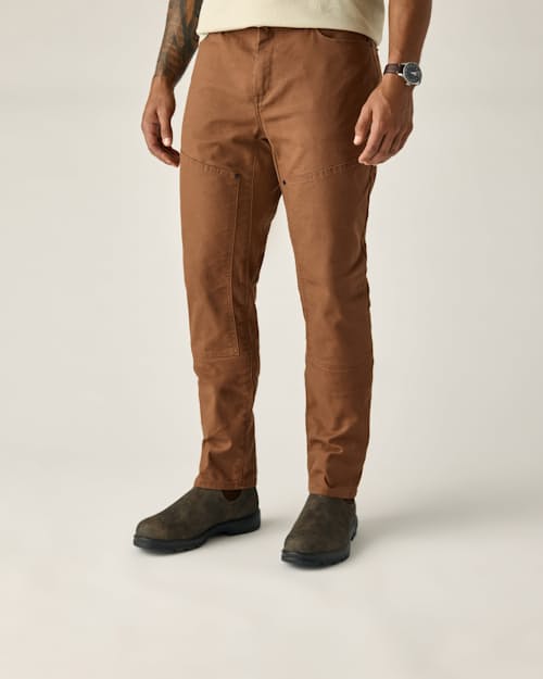 on model image of Rover Double-Knee Work Pant - HB Athletic Tapered