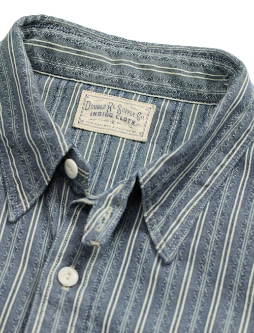 laydown detail image of Hartley Dobby Stripe Workshirt