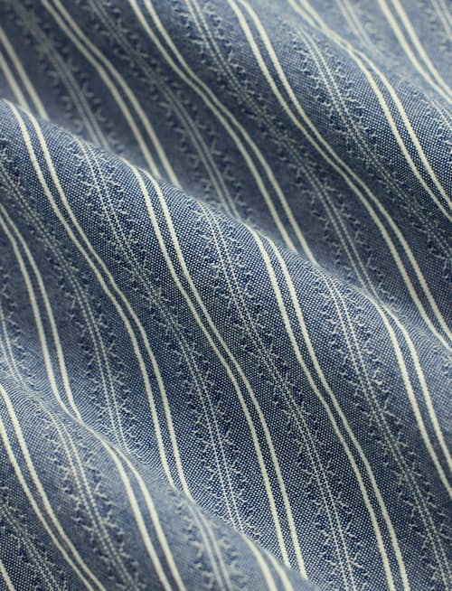 laydown detail image of Hartley Dobby Stripe Workshirt