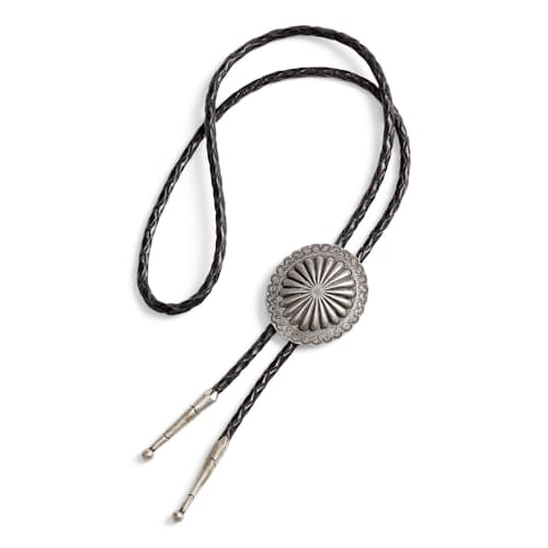 laydown image of Leather Bolo Tie