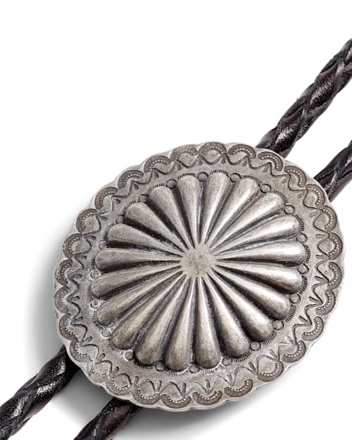 laydown detail image of Leather Bolo Tie