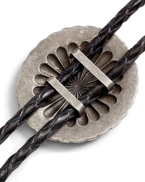 laydown detail image of Leather Bolo Tie