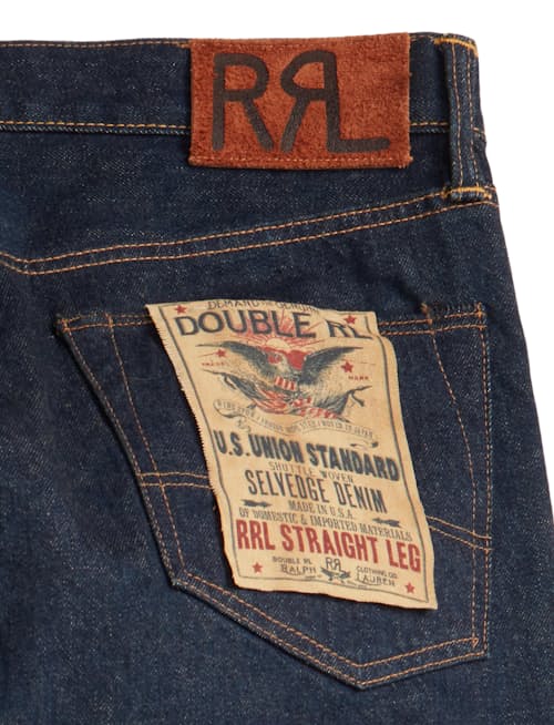 laydown detail image of Straight Fit Selvedge Denim Jeans