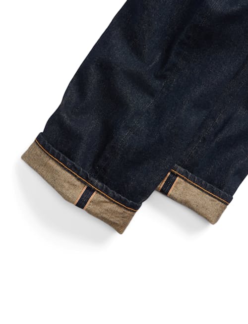 laydown detail image of Straight Fit Selvedge Denim Jeans
