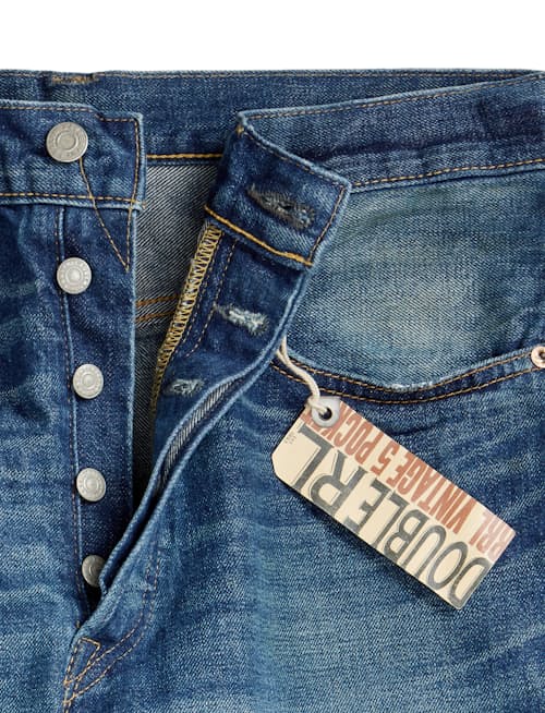 laydown detail image of Straight Fit Selvedge Denim Jeans
