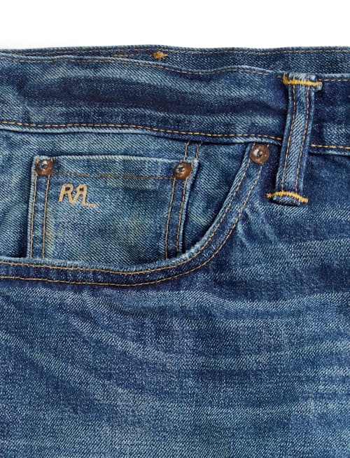 laydown detail image of Straight Fit Selvedge Denim Jeans