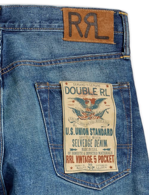 laydown detail image of Straight Fit Selvedge Denim Jeans