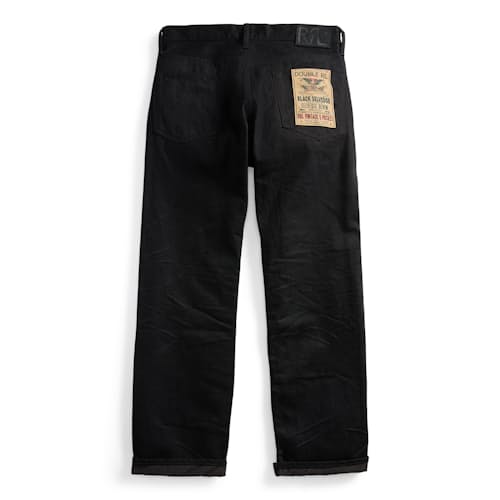 laydown image of Straight Fit Selvedge Denim Jeans