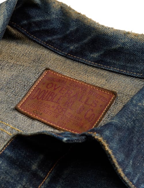 laydown detail image of Type 2 Roughtout Denim Trucker Jacket