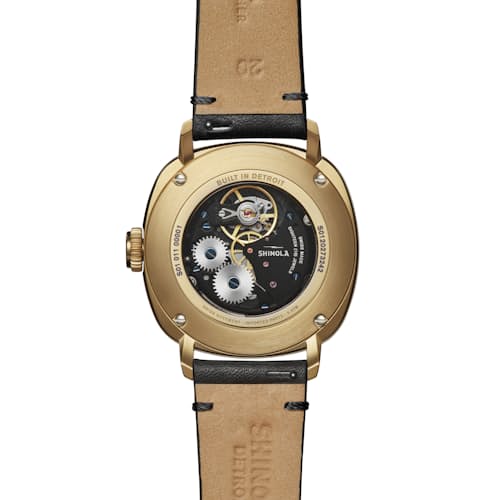 laydown detail image of Mechanic 3H 39mm Black Leather Watch
