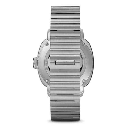laydown image of Mechanic 3H 39mm Silver Bracelet Watch