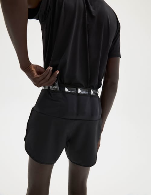 on model image of District Vision x Maurten Elite Fuel Shorts - 5"