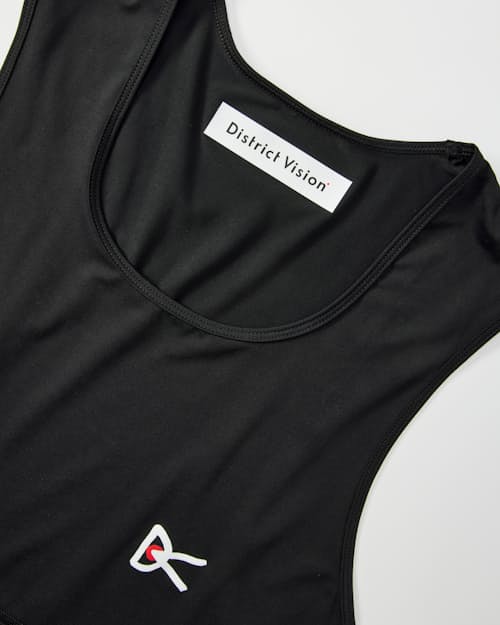 laydown detail image of Panelled Mesh Singlet Black