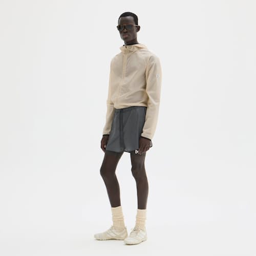 on model image of Ultralight Packable DWR Wind Jacket
