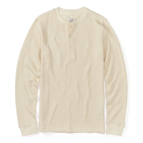 laydown image of Waffle Utility Knit Henley