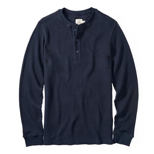 laydown image of Waffle Utility Knit Henley