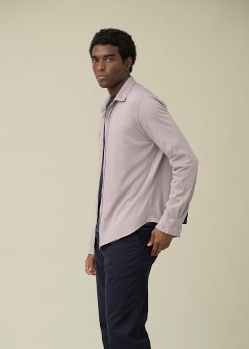 on model image of Supima Jersey Easy Shirt