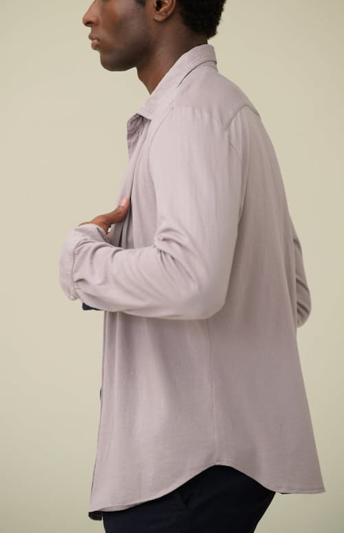 on model image of Supima Jersey Easy Shirt