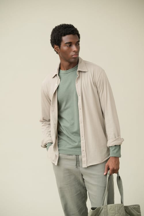lifestyle image of Supima Jersey Easy Shirt