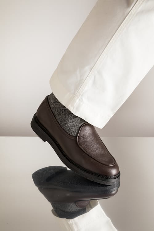on model image of Alexis Loafer in Leather