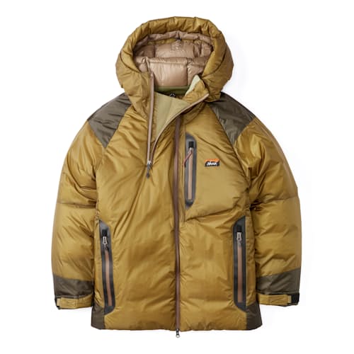 laydown image of Aurora Hooded Light Down Insulated Jacket
