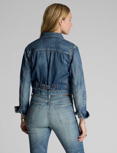 lifestyle image of Women's Cropped Denim Jacket