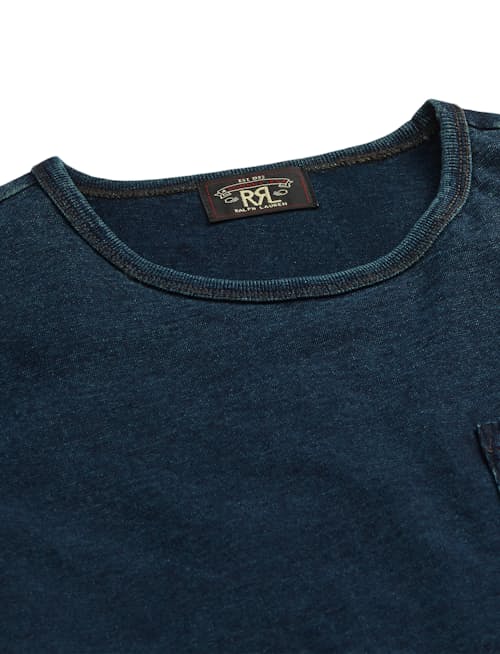 laydown detail image of Women's Short Sleeve Indigo Pocket Tee