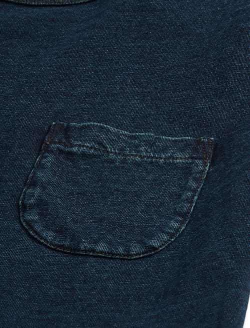 laydown detail image of Women's Short Sleeve Indigo Pocket Tee