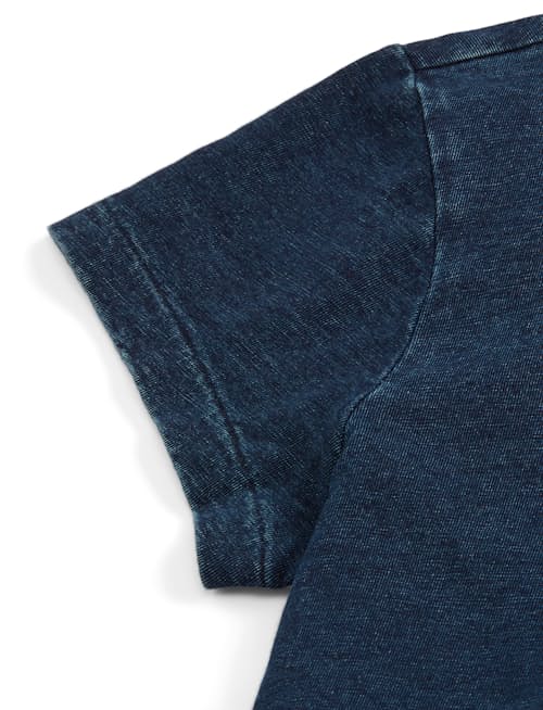 laydown detail image of Women's Short Sleeve Indigo Pocket Tee