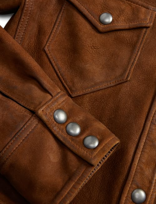 laydown detail image of Women's Stiles Roughout Suede Jacket