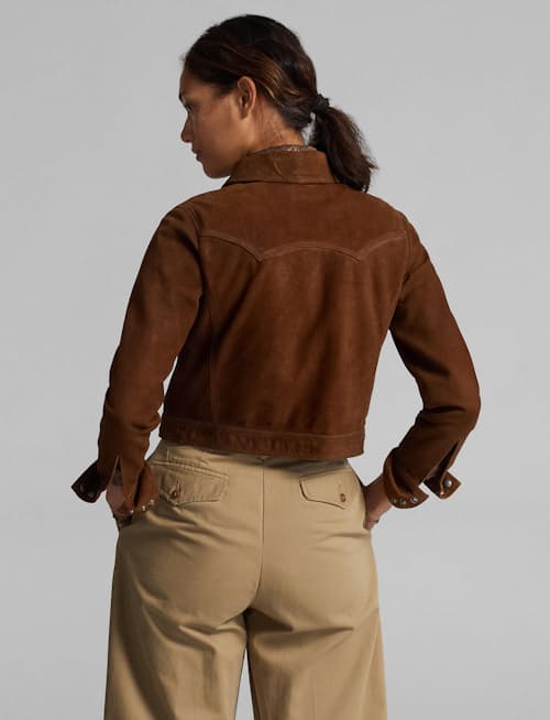 on model image of Women's Stiles Roughout Suede Jacket