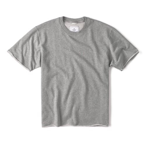 laydown image of Lightweight Terry Cut-Off Crew Sweatshirt