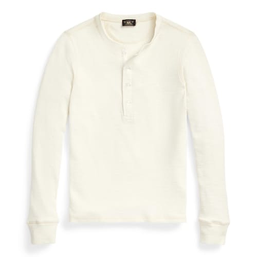 laydown image of Women's Waffle Knit Henley