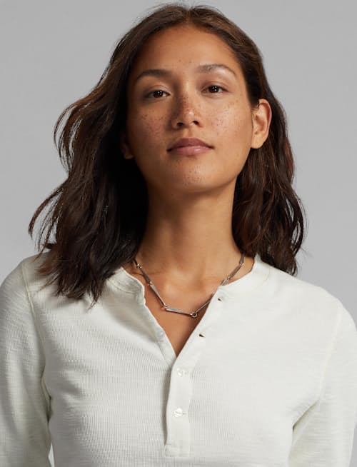 lifestyle image of Women's Waffle Knit Henley