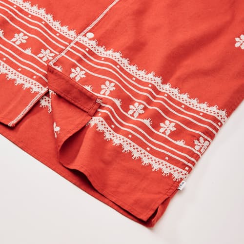laydown detail image of Daisy Embroidery Didcot Camp Collar Shirt