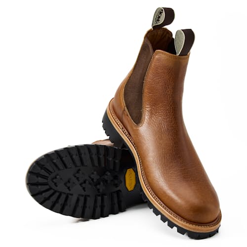laydown image of Boone Lug Chelsea Boot
