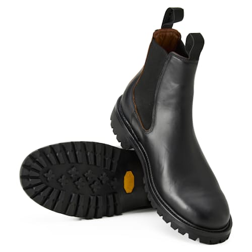 laydown image of Boone Lug Chelsea Boot
