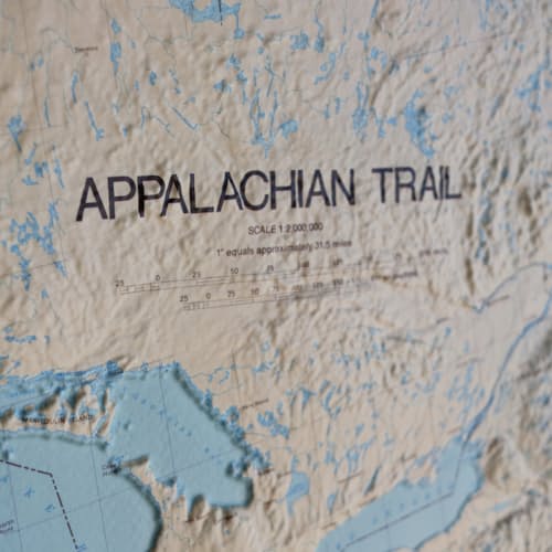 laydown detail image of Appalachian Trail 1981 3D Raised Relief Map