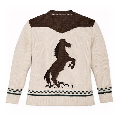 laydown image of Women's Horse Embroidered Cardigan