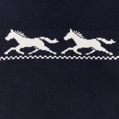 laydown detail image of Women's Horse Wool Crewneck Sweater