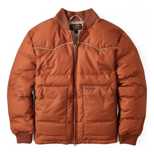 laydown image of Women's Waxed Down Insulated Jacket